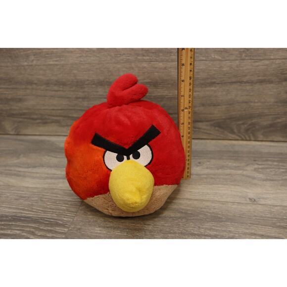 2010 Angry Birds Plush Red Bird Toy Stuffed Animal 8" No Sound - Picture 9 of 14